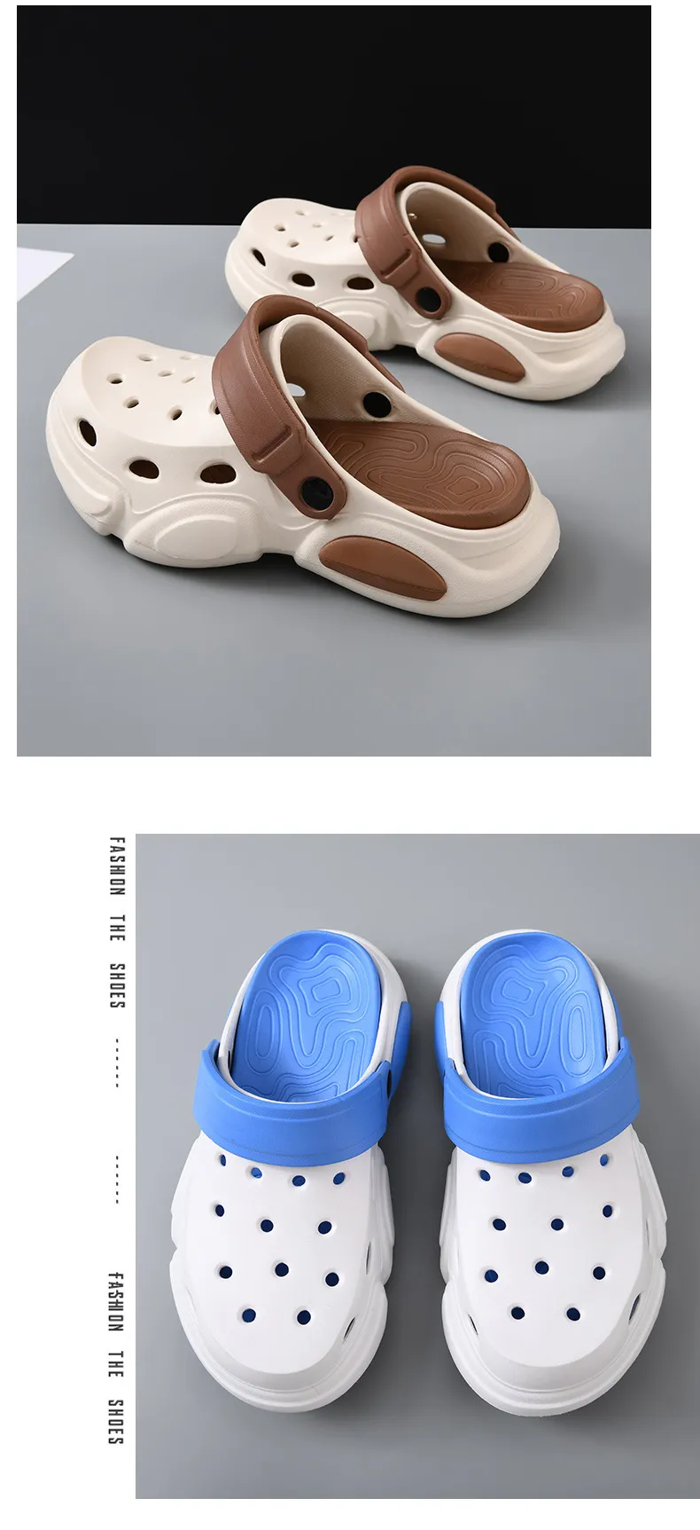 Zoccoli platform unisex design classico traforato morbidi_voghion.com