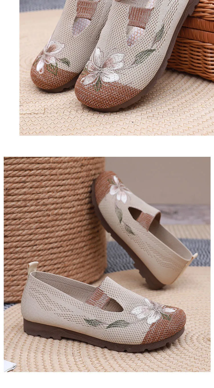 Damen Slipper Mit Blumenstickerei Für Alltag Und Freizeit_voghion.com