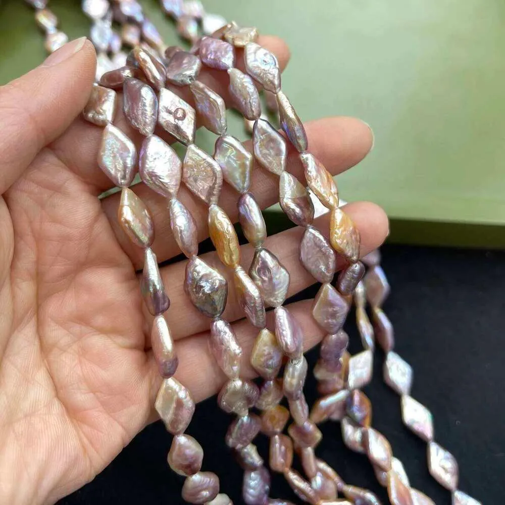 Purple Rhombus Shaped Freshwater Pearl Mother Of From