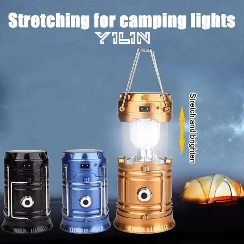 camping lantern solar rechargeable led camp light & handheld flashlight Censinda Lantern, and Collapsible and Portable for Daily/Camp/Hiking/Night Fishing/Emergency/Hurricanes/Storm(1 Pack) : Sports Outdoors and device charging capabilities 2 Solar Collapsible LED Lantern