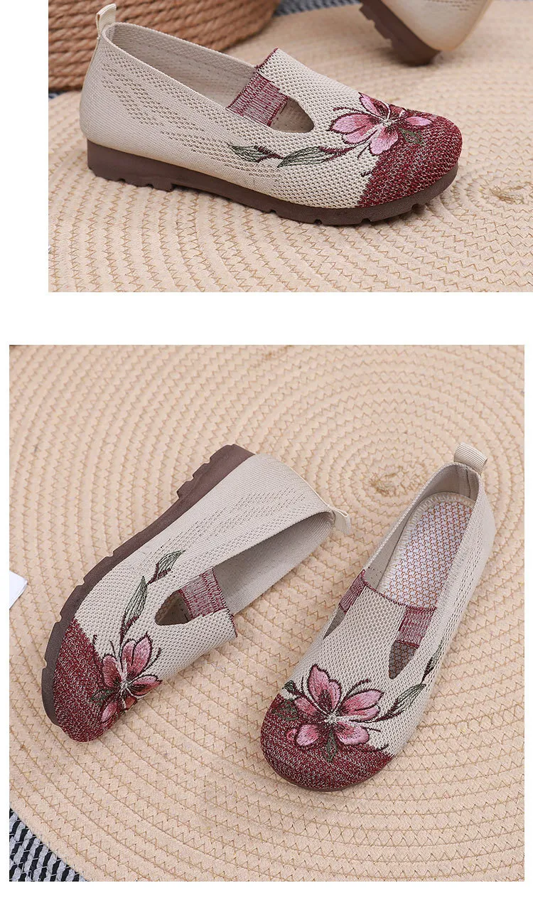 Damen Slipper Mit Blumenstickerei Für Alltag Und Freizeit_voghion.com