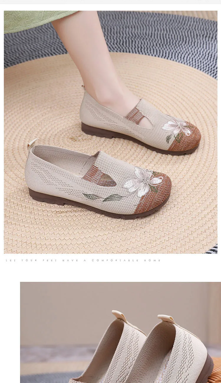 Damen Slipper Mit Blumenstickerei Für Alltag Und Freizeit_voghion.com