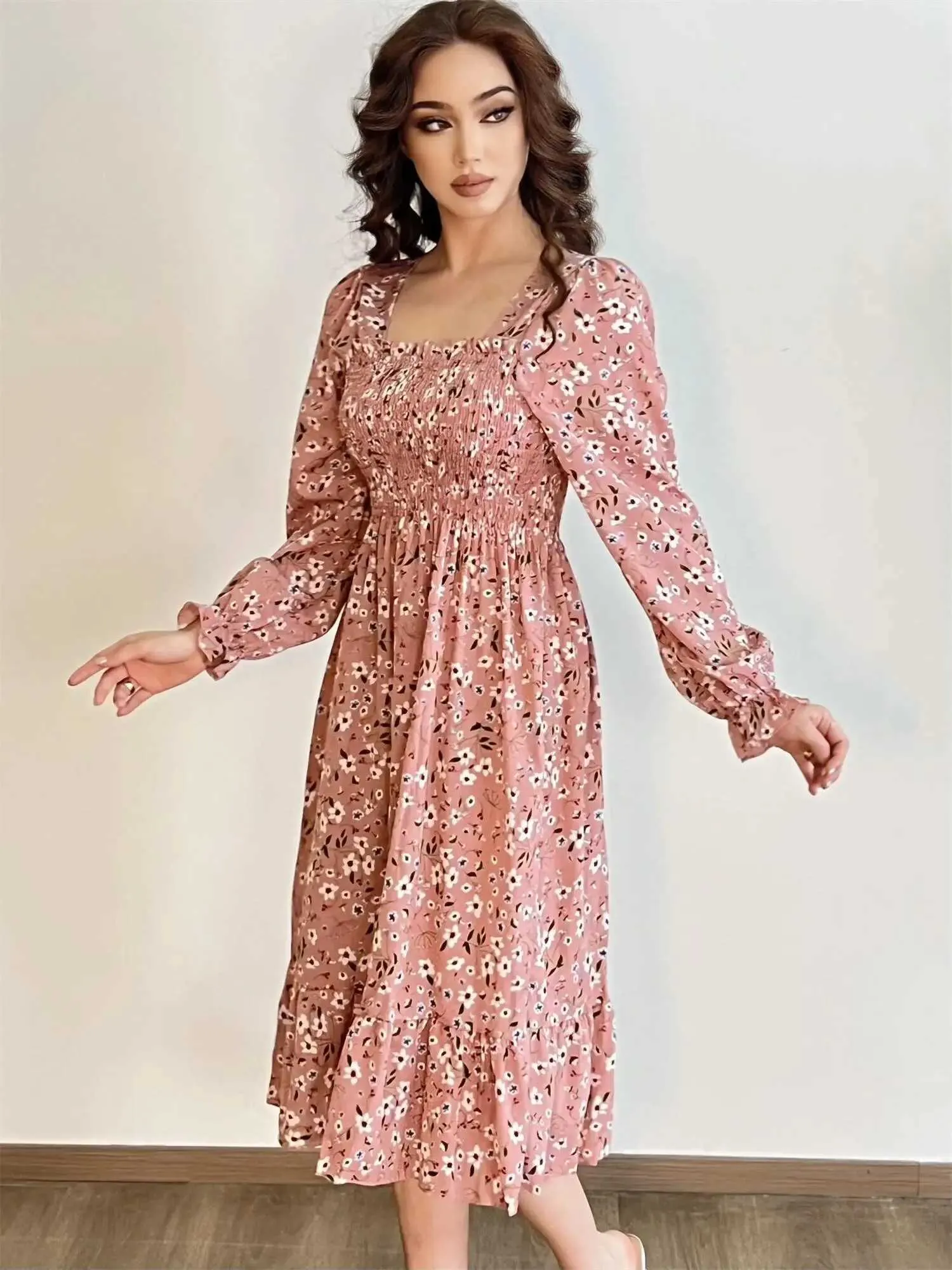 midi chiffon dresses for women Tropical Slit Hem Dress-Emerald | Women's The fit and flare style chiffon dress, Wrap dress, Summer