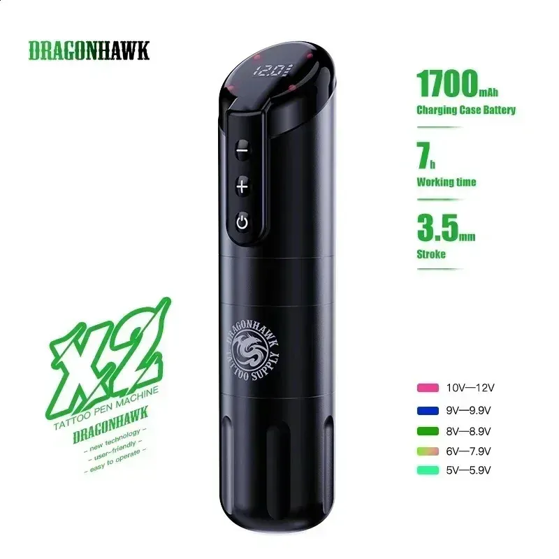 Dragonhawk X2 Wireless Dragonhawk Pro Tattoo Pen  From Ning06