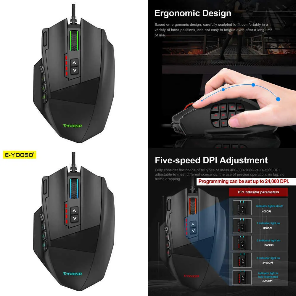 E YOOSO X 39 RGB Razer Ultimate Mouse USB Wired,... From Mfck, $11 ...