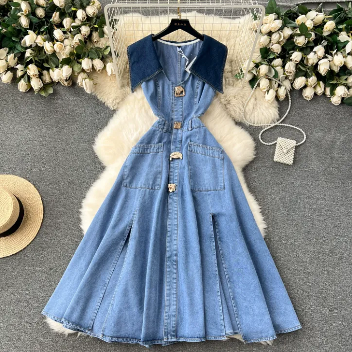 denim midi smock dress sara beth *restocked* small 45 Best White Flowy african fabric Size:S 0/2 Achieve a refreshed look