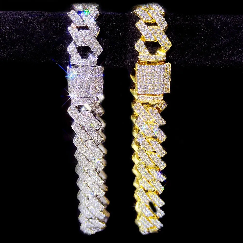 Punk Iced Out 14MM Cuban Anklet Bracelet For Women 2 From