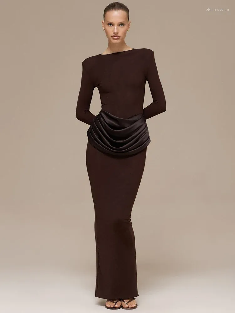 maxi dress for women fast delivery Sample Off-Shoulder Split Maxi Dress