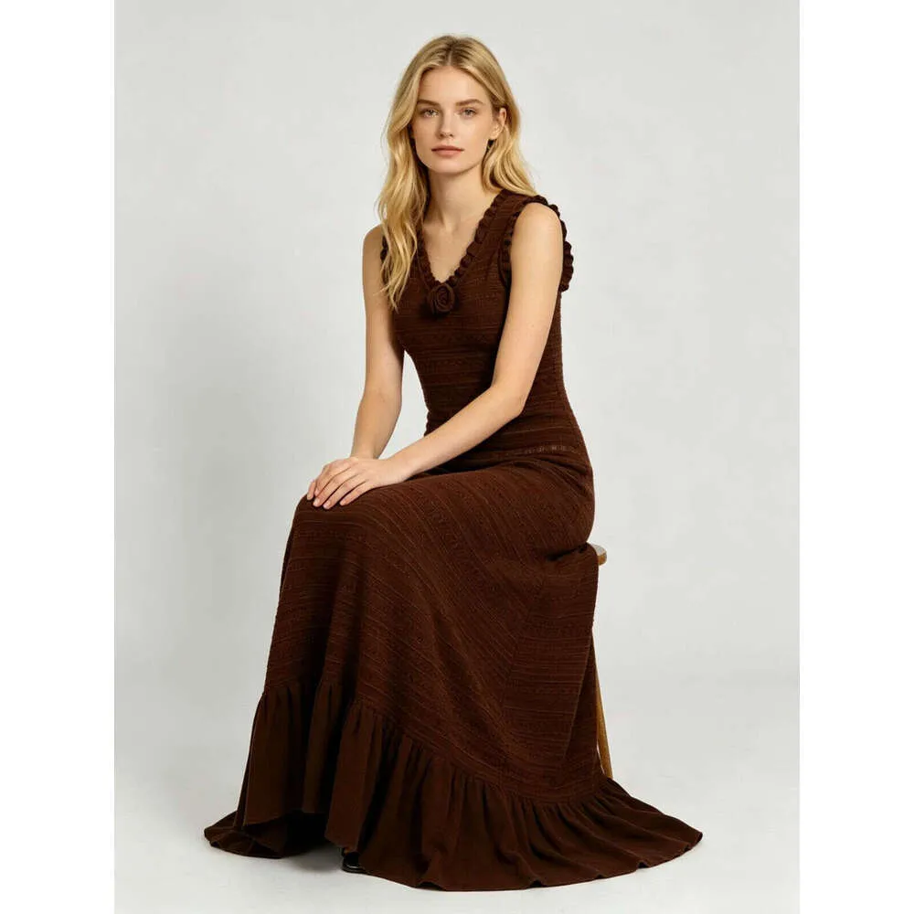 embellished maxi dress in caramel Boho Chic Caramel Openwork Knit Maxi Brown Maxi Dress... From Yf50505018,  $48.97 In Bulk