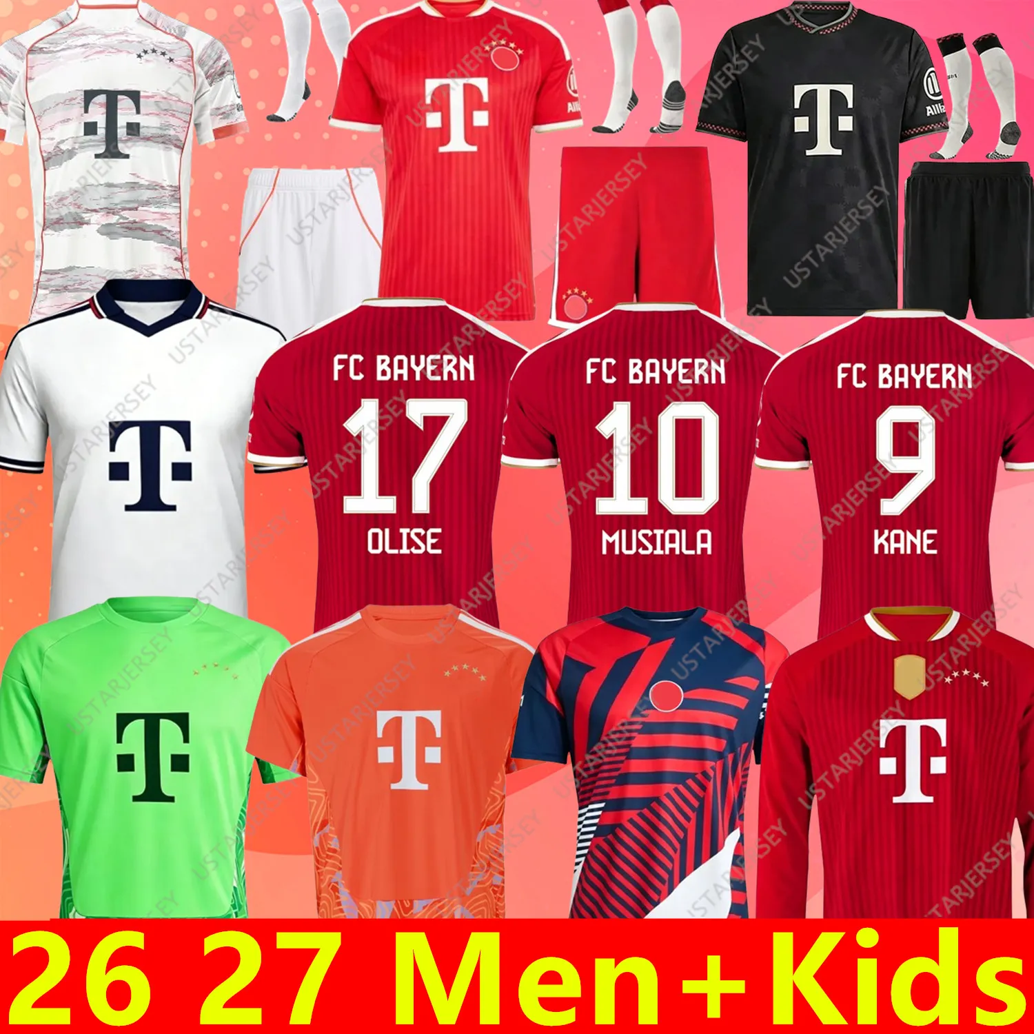 Bayern Soccer Jerseys 26 27 Kit Sane, Musiala,... From Ustarjersey, $13 ...