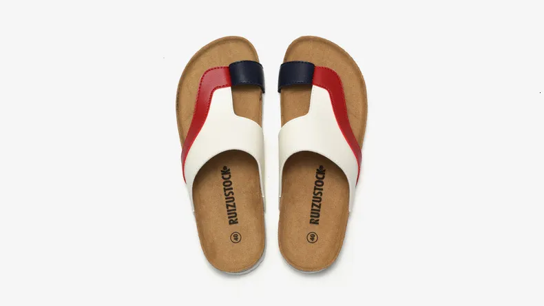 Classic Black Cork Sandals For Men Open Toe Beach Slides_voghion.com