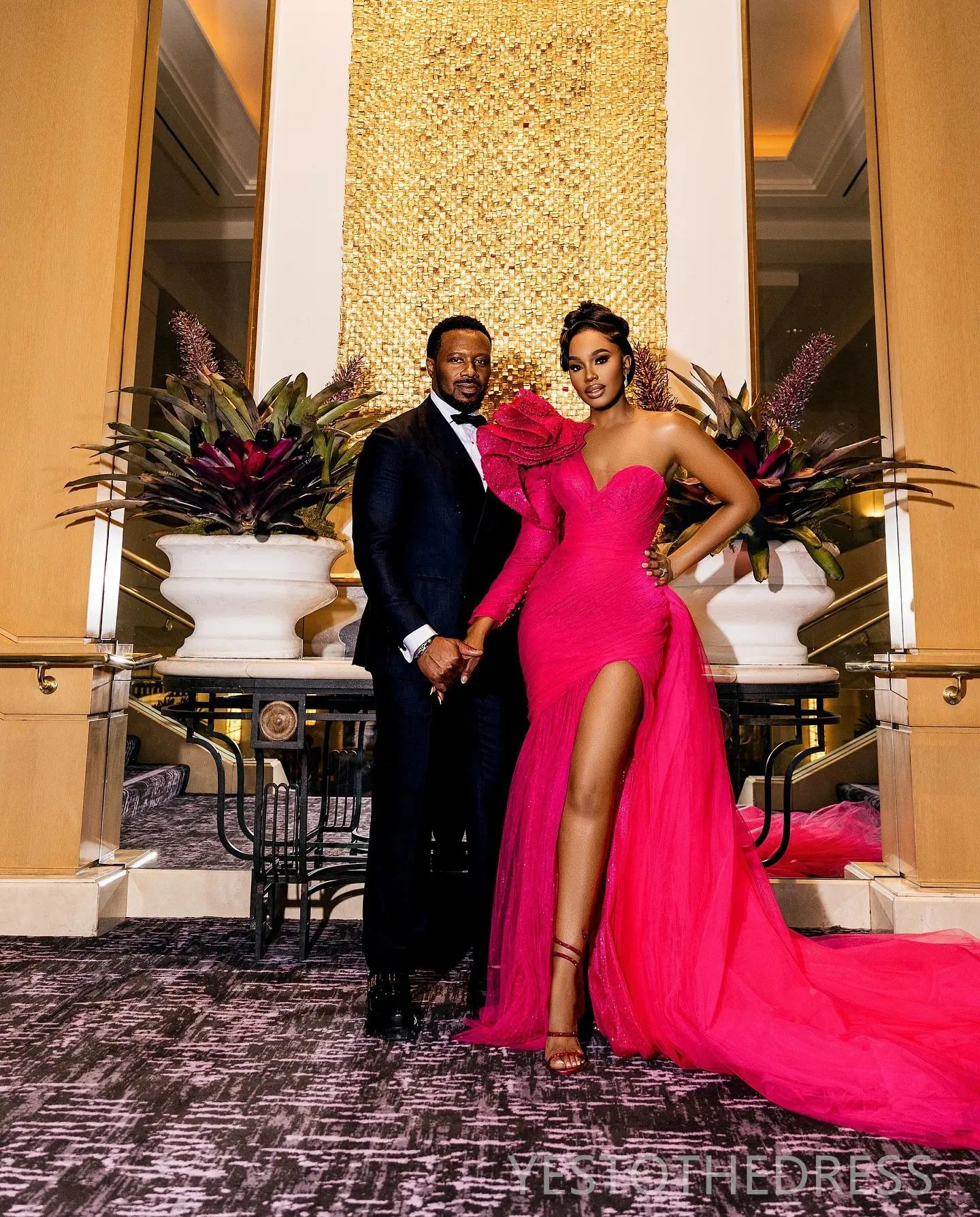 hot pink prom dress one shoulder Sexy Mermaid Fuchsia With... From Echowavestore, Rs.16,979.61 hot pink formal dress