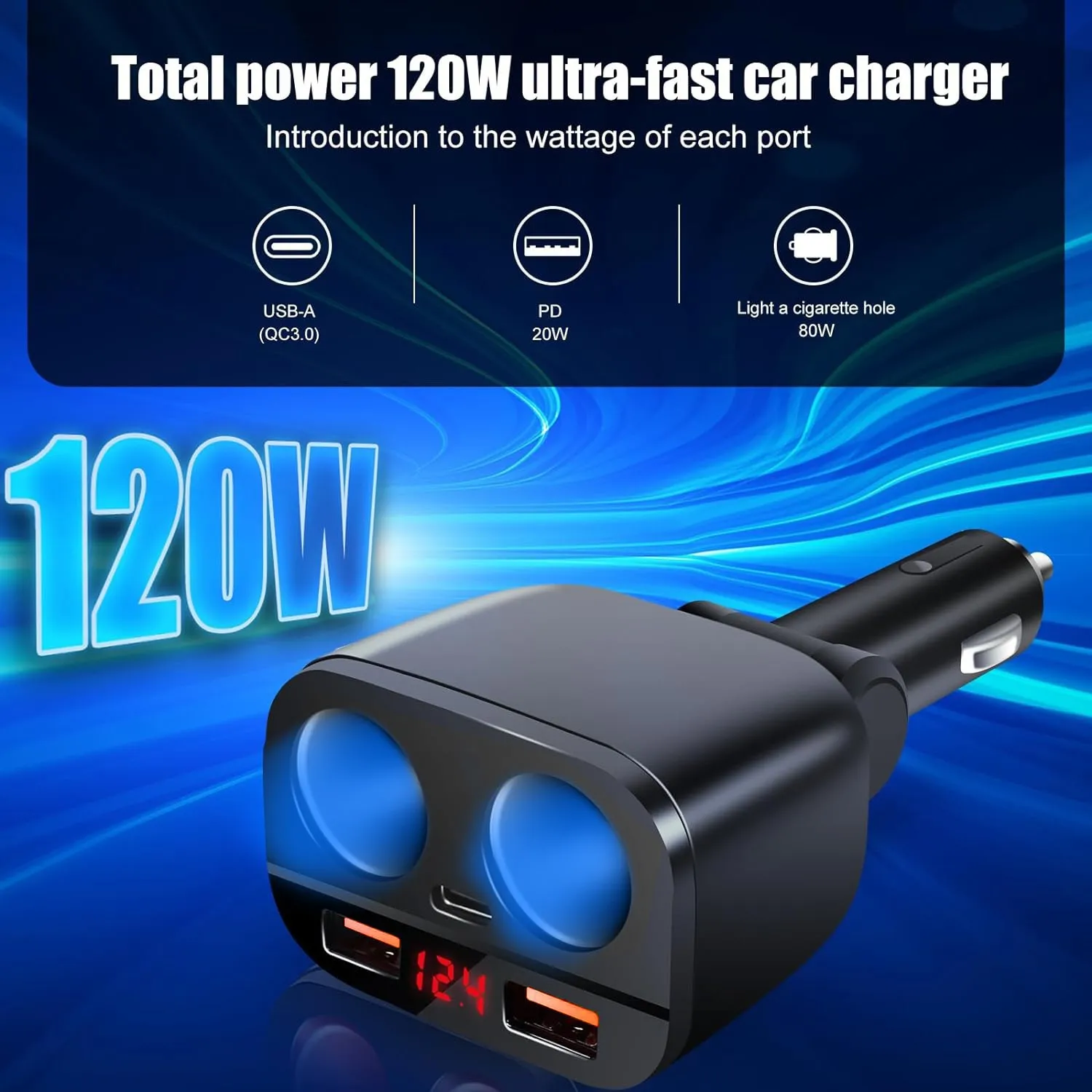 car cigarette lighter wattage What is the maximum for a 12v cig lighter? Compatible Wireless Phone Charger Wireless Phone Charger with Motorized Cradle MagSafe Car LED Cigarette Lighter Voltage