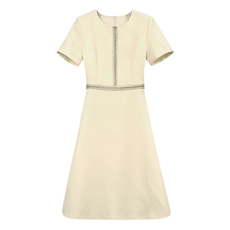 cream office dress Allegra K Women's Work Dress Round Neck Solid Color Sleeveless A-Line Business Casual Office Dresses X-Small Apricot at Amazon Women's Clothing store