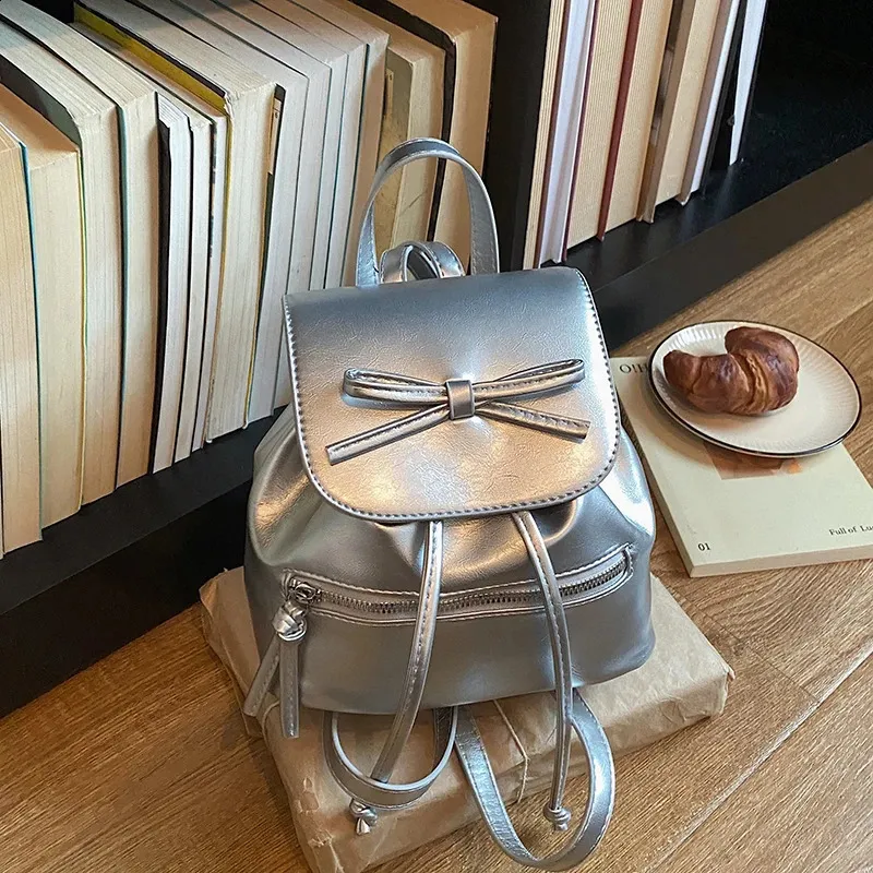 Anti Theft Solid PU Leather Leather Backpack For... From  display picture 1