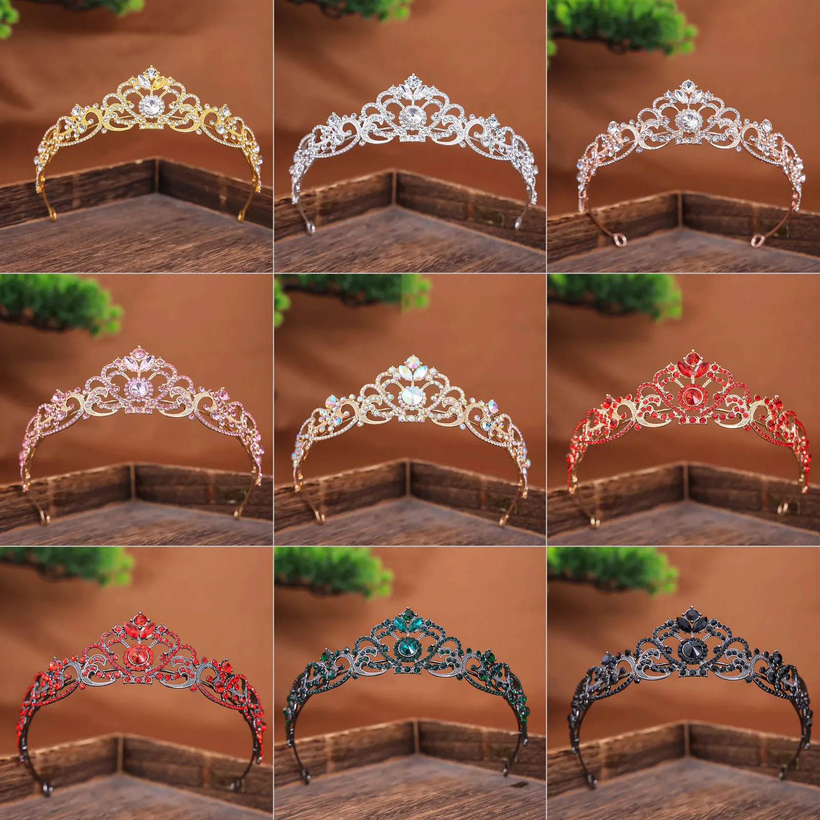Crystal Gold Plated Tiara In Gold/Silver For Girls From Jiao06
