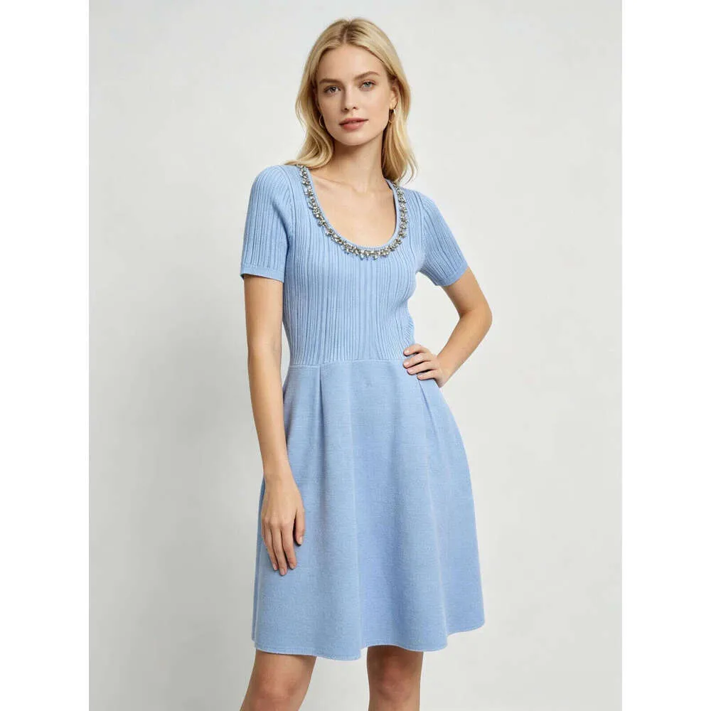 light blue casual dresses Berylove Women 2 Piece Work Dress Pleated A-Line Notched Lapel Single Breasted Business Dress With Belt this dress features a relaxed silhouette! Wycnly Summer Dresses for Women