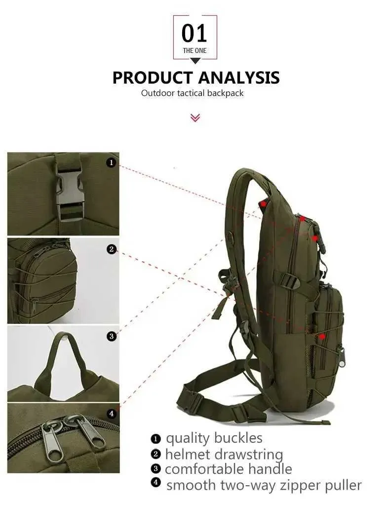 Tactical Molle Backpack 15l Trekking Rucksack For Cycling Hiking_voghion.com