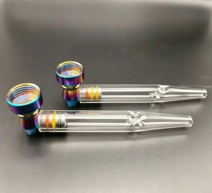 cigarette metal tube ORIGINAL GOLD Smoking Pipe w/Lid Tobacco Pipe Metal pipe ALL METAL Pipes Brass Cigarette Tube - Walnut