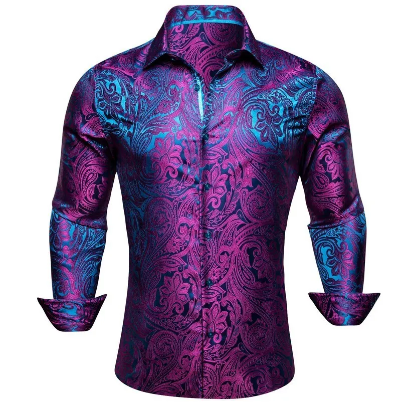 iridescent mens dress shirt Mens Summer Iridescent Butterfly Pink Flower Magic Dream Shirts Button Down Short Sleeve Vintage Hawaiian Shirts with Pocket