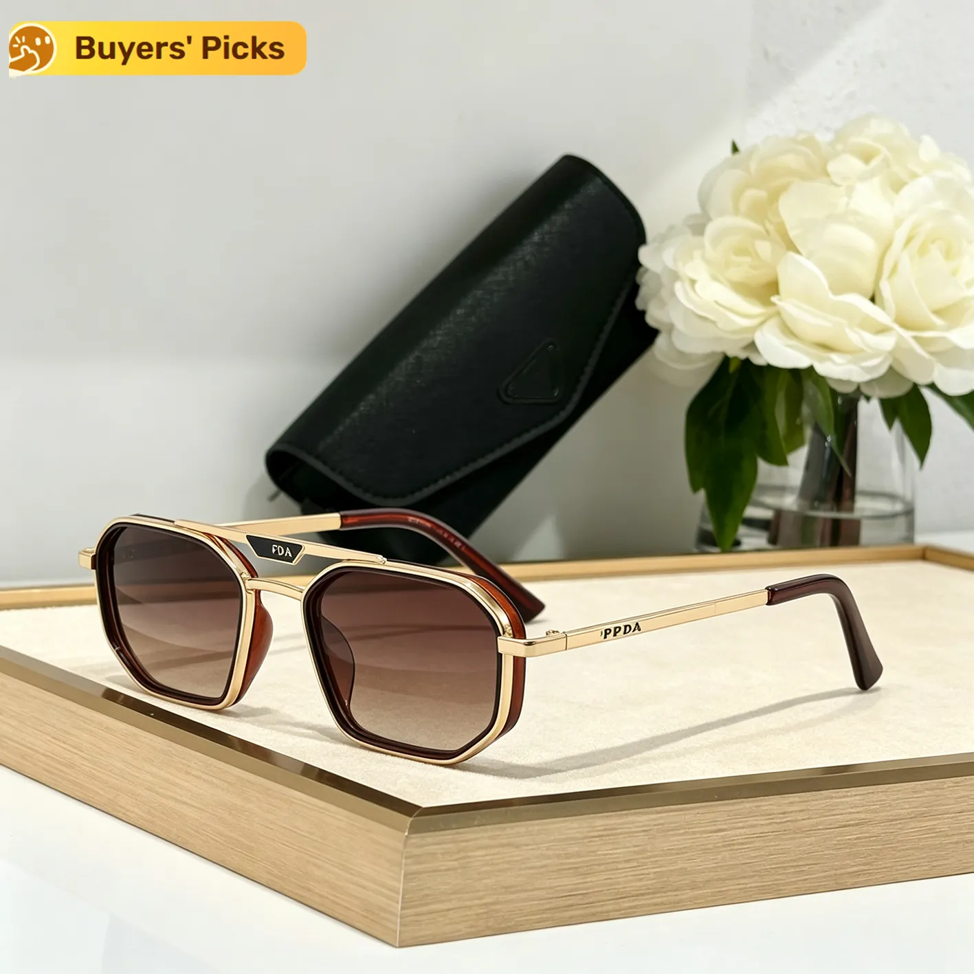 2026 Designer UV400 Sunglasses for Men and Women with Large  display picture 1