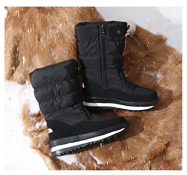 Unisex Winter Schneestiefel Mit Warmfutter Und Reißverschluss_voghion.com