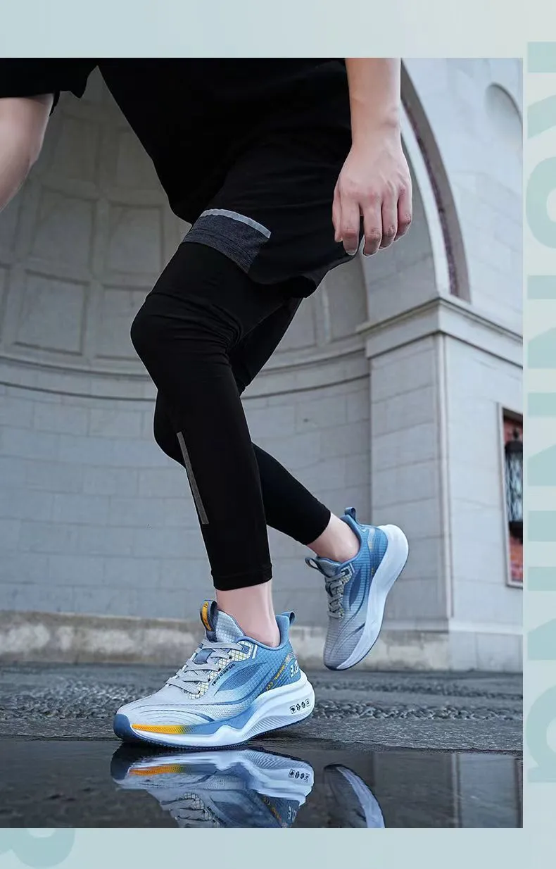 Mens Gradient Mesh Running Shoes Lightweight Breathable Sneakers_voghion.com