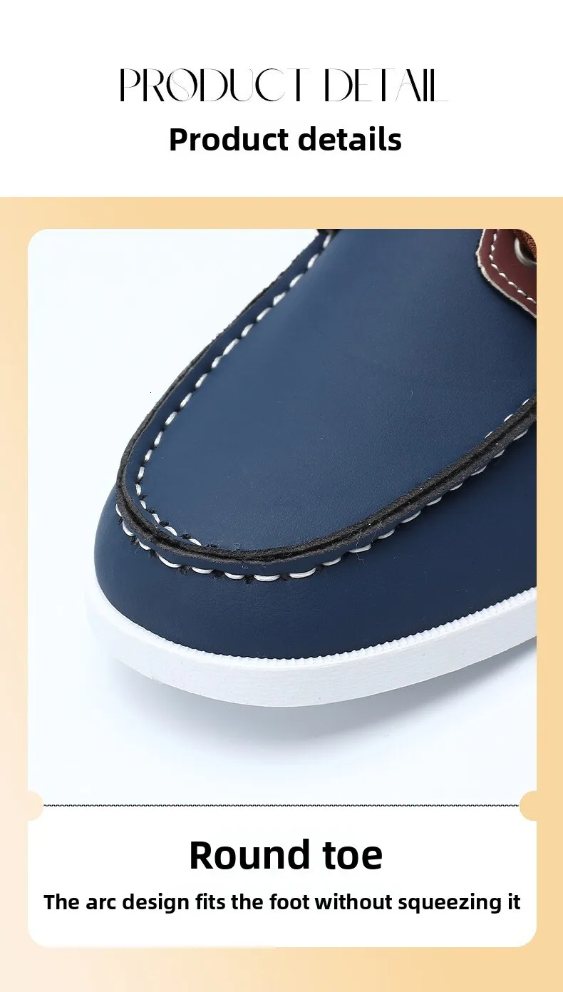 Herren Leder Bootsschuhe Schnürschuh Für Freizeit Und Segeln_voghion.com