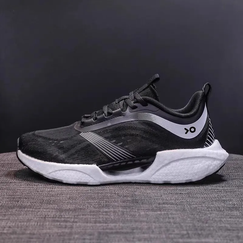 Women's Lightweight White Orange Gradient Mesh Running Shoes With Breathable Upper Outfit Daily_voghion.com