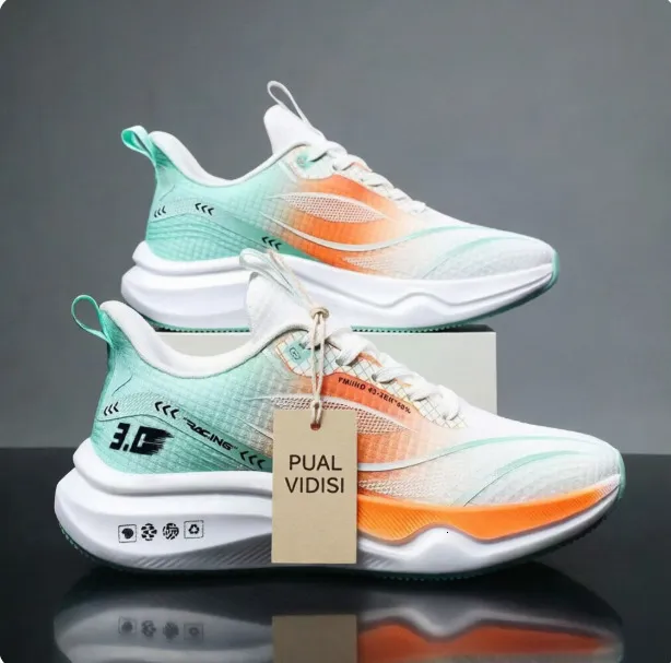 Mens Gradient Mesh Running Shoes Lightweight Breathable Non Slip Athletic Sneakers_voghion.com