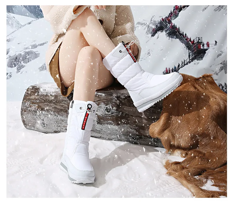 Unisex Winter Schneestiefel Mit Warmfutter Und Reißverschluss_voghion.com