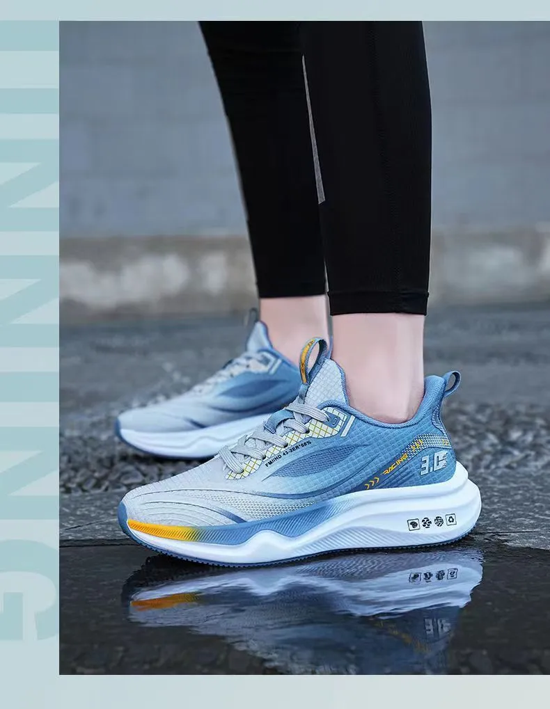 Mens Gradient Mesh Running Shoes Lightweight Breathable Non Slip Athletic Sneakers_voghion.com