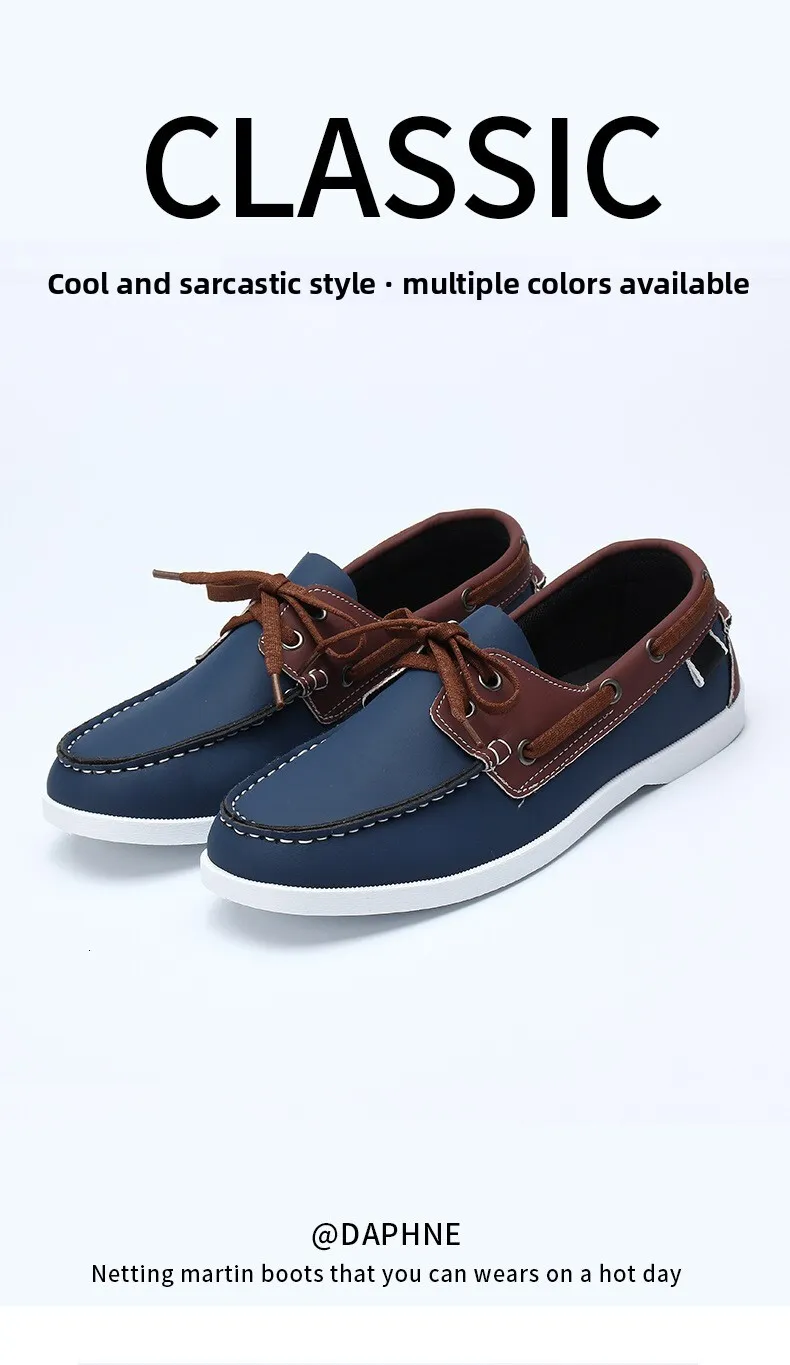 Herren Leder Bootsschuhe Schnürschuh Für Freizeit Und Segeln_voghion.com