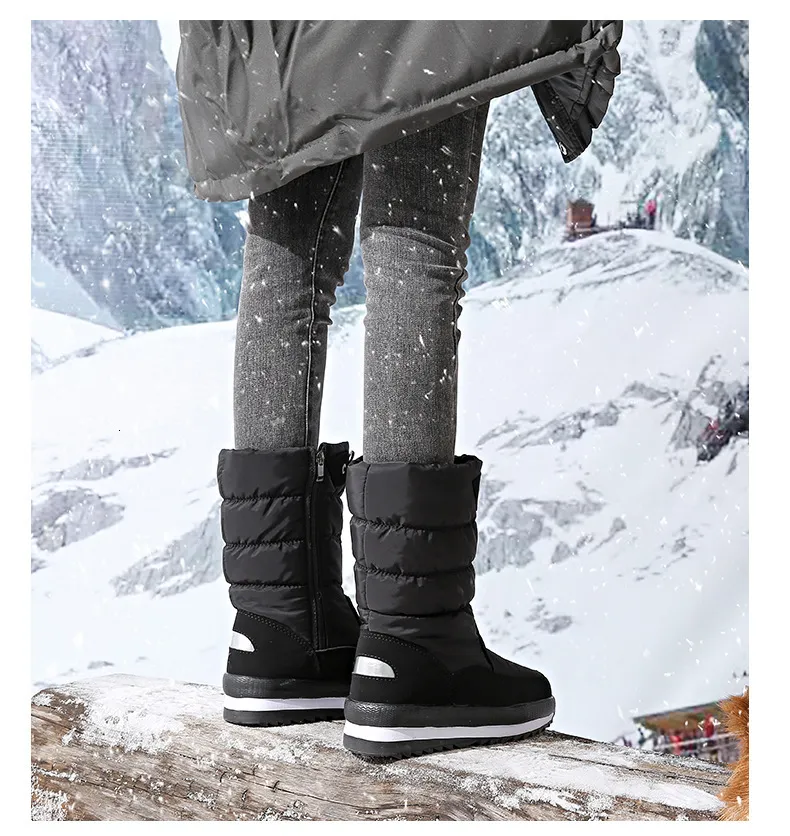 Unisex Winter Schneestiefel Mit Warmfutter Und Reißverschluss_voghion.com