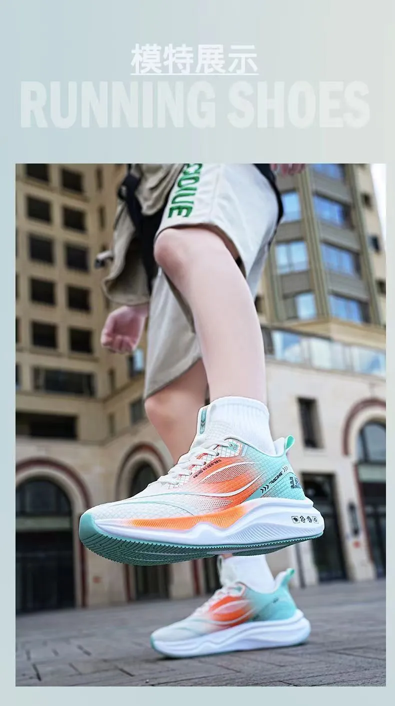 Mens Gradient Mesh Running Shoes Lightweight Breathable Sneakers_voghion.com