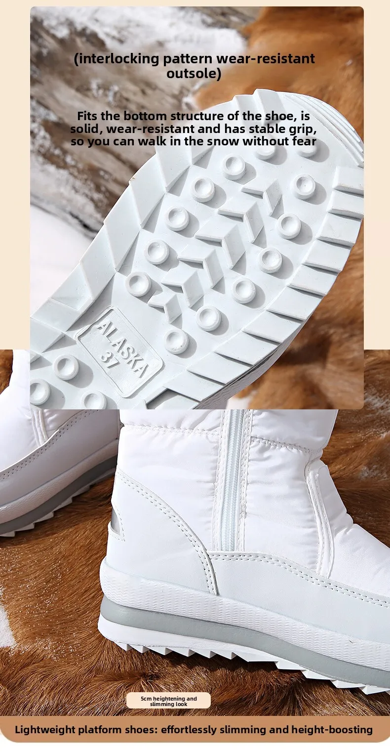 Unisex Winter Schneestiefel Mit Warmfutter Und Reißverschluss_voghion.com