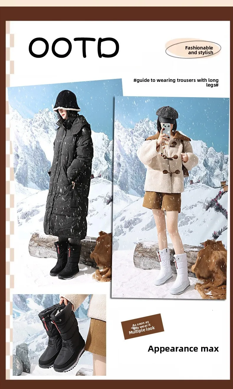 Unisex Winter Schneestiefel Mit Warmfutter Und Reißverschluss_voghion.com