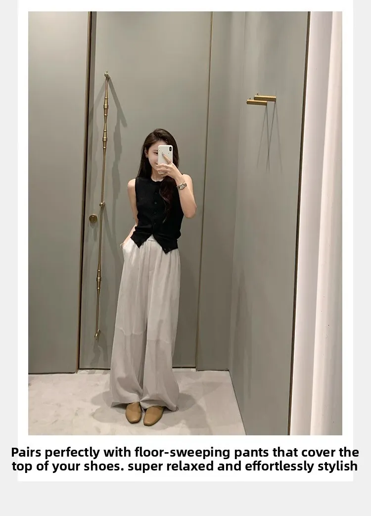 Women's White Leather Mules Square Toe Backless Flat Sandals_voghion.com
