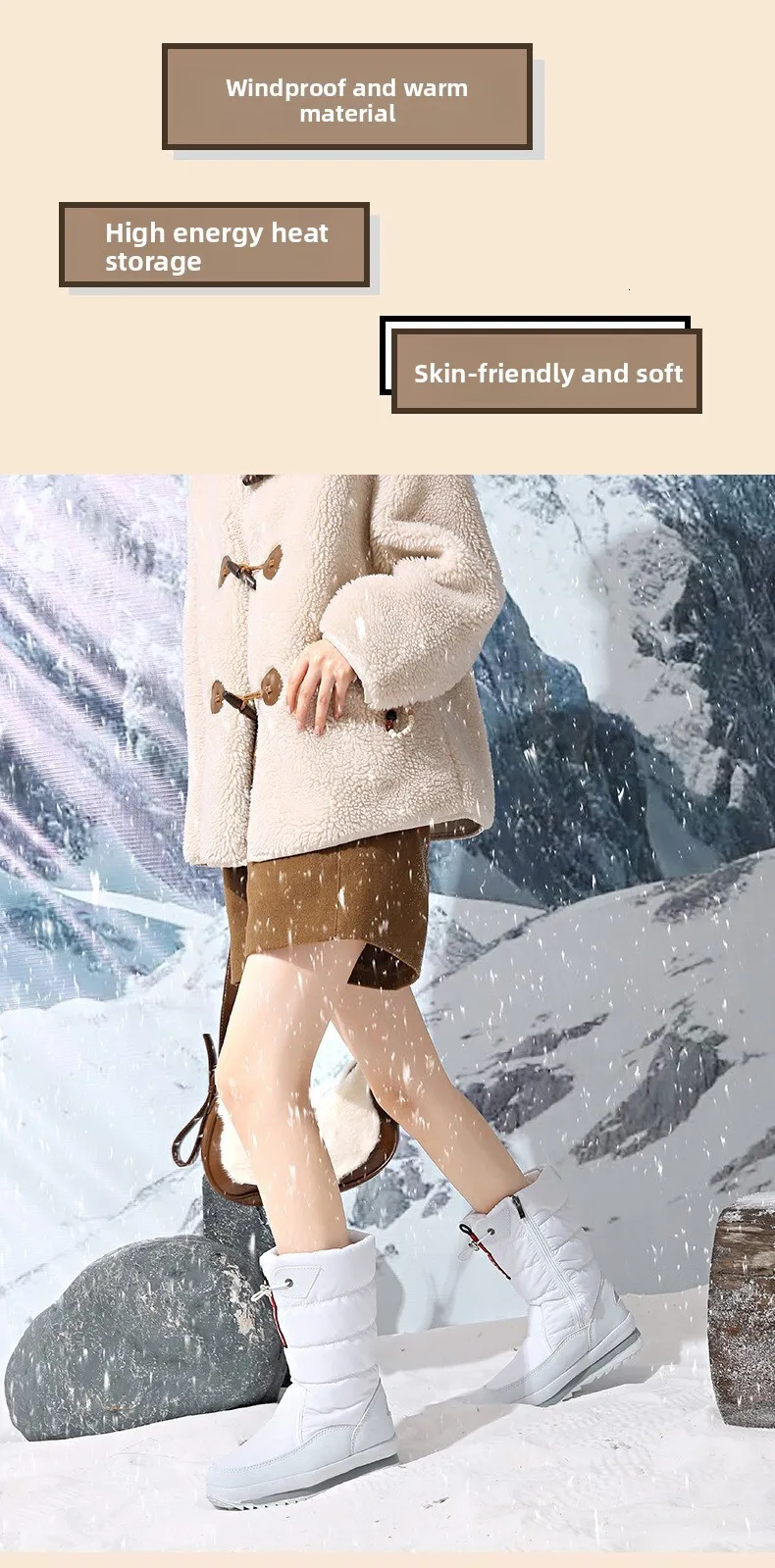 Unisex Winter Schneestiefel Mit Warmfutter Und Reißverschluss_voghion.com