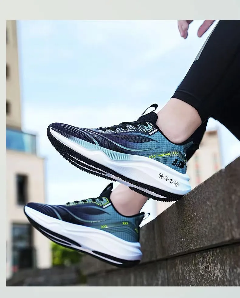 Mens Gradient Mesh Running Shoes Lightweight Breathable Sneakers_voghion.com
