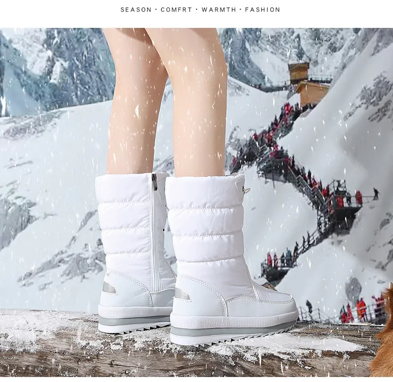 Unisex Winter Schneestiefel Mit Warmfutter Und Reißverschluss_voghion.com