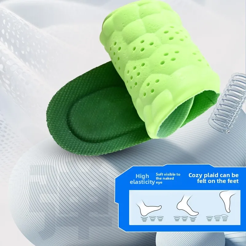 Soft Elastic Shoe Insoles Shock Absorption Breathable Sweat Wearing Comfortable Inserts_voghion.com