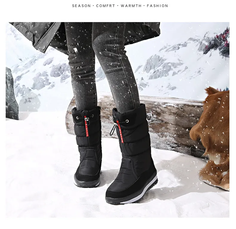 Unisex Winter Schneestiefel Mit Warmfutter Und Reißverschluss_voghion.com