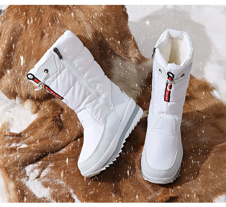 Unisex Winter Schneestiefel Mit Warmfutter Und Reißverschluss_voghion.com