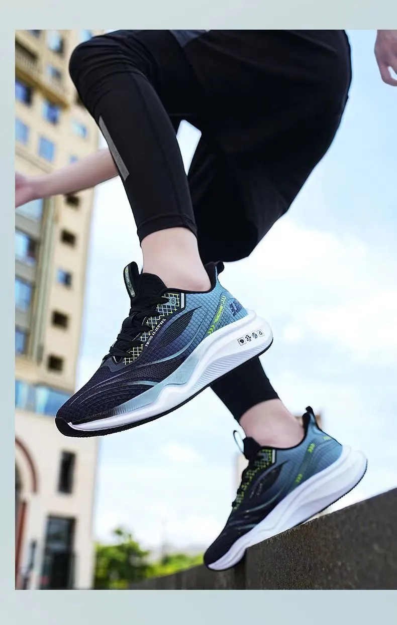 Mens Gradient Mesh Running Shoes Lightweight Breathable Sneakers_voghion.com