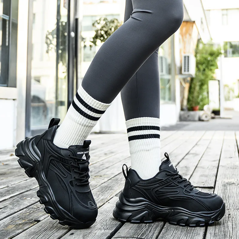 Dameswerkschoenen met stalen neus, anti-impact, verkrijgbaar in diverse kleuren, lichtgewicht, ademend, lekbestendig, antislip en schokabsorberend._voghion.com