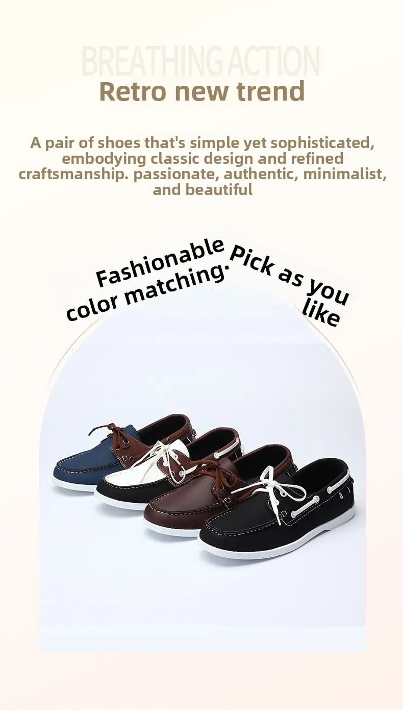 Herren Leder Bootsschuhe Schnürschuh Für Freizeit Und Segeln_voghion.com