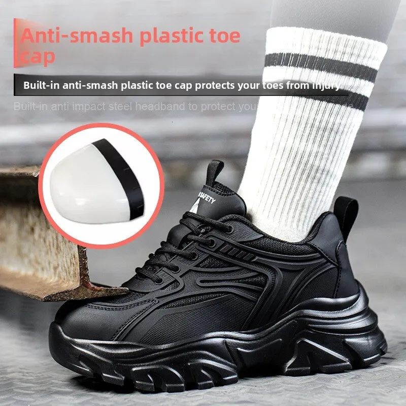 Dameswerkschoenen met stalen neus, anti-impact, verkrijgbaar in diverse kleuren, lichtgewicht, ademend, lekbestendig, antislip en schokabsorberend._voghion.com