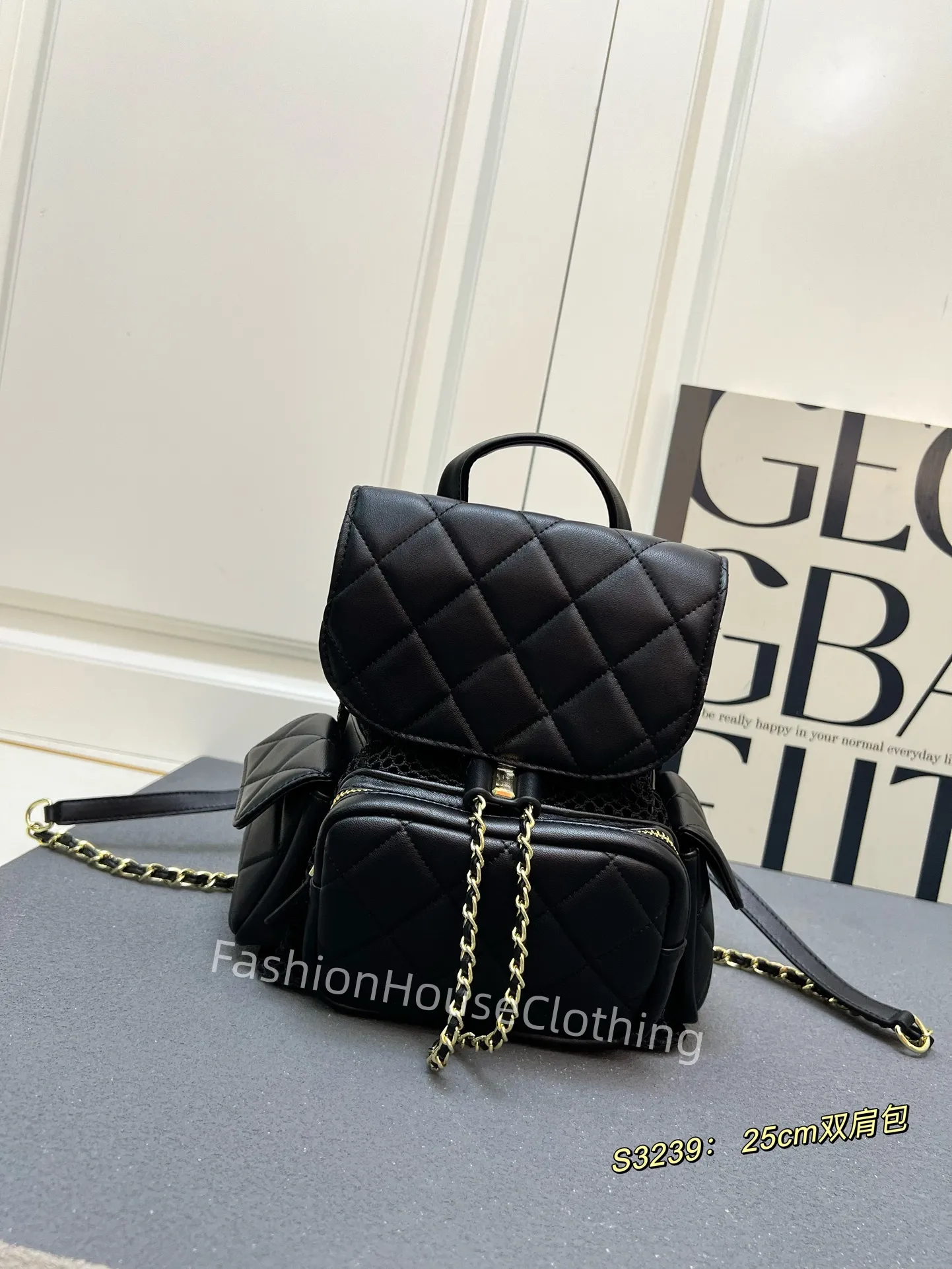 black leather backpack womens luxury bag 1 main zipper compartment with 1 interior zipper pocket and 1 interior slot pockets Stylish Black Quilted Leather Small