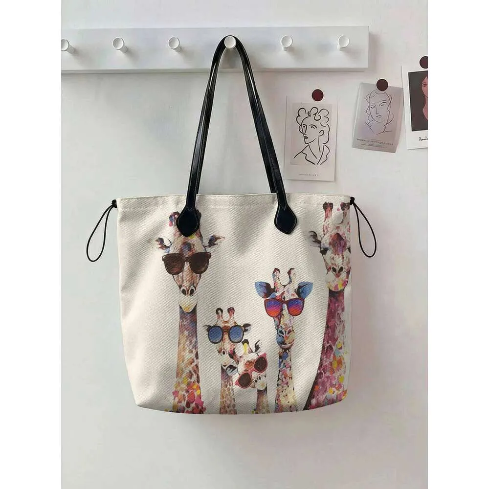 Giraffe Print Polyester Tote Bag, Large Capacity Shopper | DHgate Giraffe Print Polyester Tote Bag, Large Capacity Shopper | DHgate